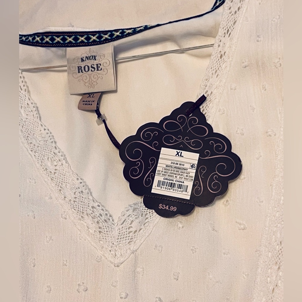 Knox Rose White Goddess Dress with Lace Detail - Picture 5 of 5
